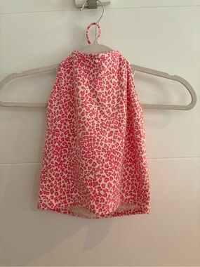 Brandy Melville Pink Leopard Halter Top